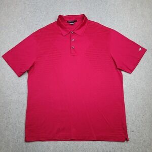 Tiger Woods‎ Collection Golf Polo Shirt Mens Large Red Short Sleeve Dri Fit